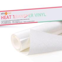 Rolo de vinil de transferência de calor HTVRONT Rainbow White Glitter