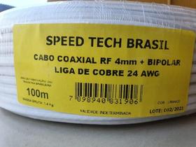 Rolo Do Cabo Coaxial 4mm+bipolar 75% Speed Tech 100m Rolo Do Cabo Coaxial 4mm+bipolar 75% Speed Tech 100m