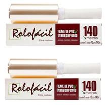 Rolo Facil Filme Pvc Transp 12cm X 140m Kit C/2 Un Dispafilm
