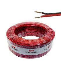 Rolo Fio Cabo Bicolor 100M Polarizado Áudio Som 2x1,00mm Rolo Fio Cabo Bicolor 100M Polarizado Áudio Som 2x1,00mm