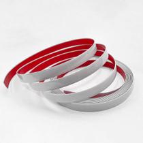 Rolo Fita Adesiva Acabamento Cromado Flexível Branco 15mm x 5M