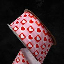 Rolo Fita Junina São João Laço Modelo XADREZ CORAÇÃO VERMELHO C33