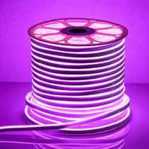 Rolo Fita Led roxo Neon Flex 50M 12v Prova D'agua