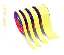 Rolo Fita Lisa Candy Amarelo - 15mm x 50m - EmFesta Rolo Fita Lisa Candy Amarelo - 15mm x 50m - EmFesta