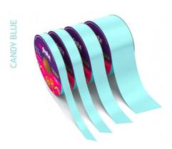 Rolo Fita Lisa Candy Azul - 15mm x 50m - EmFesta Rolo Fita Lisa Candy Azul - 15mm x 50m - EmFesta