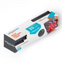 Rolo Gofrado Preto e Transparente para Vácuo 20cm x 5m Caixa