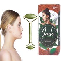 Rolo Jade Massageador Facial Pedra Massoterapia Anti Estresse e Anti Rugas Drenagem Skin Care Olheiras - MBFit