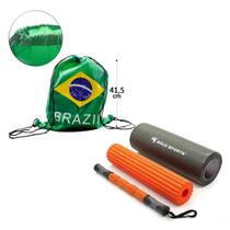 Rolo Liberação Miofacial Foam Gold Sports Power Roller Pro - 3 Em 1