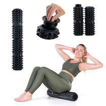 Rolo Liberação Miofascial Duplo Foam Roller Massagem Fisioterapia Pilates Yoga Fortalecimento Muscular