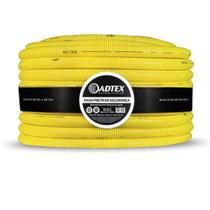 Rolo Mangueira corrugada 3/4" (25mm) amarelo Adtex 50m