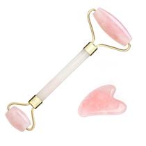 Rolo Massageador De Quartzo Rosa + Guasha Coração - Smart Gr Rolo Massageador De Quartzo Rosa + Guasha Coração - Smart Gr