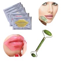 Rolo Massageador Facial Pedra Jade 10 Colágeno Hidrata Boca