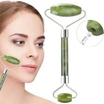 Rolo Massageador Facial Pedra Natural De Jade Anti Rugas