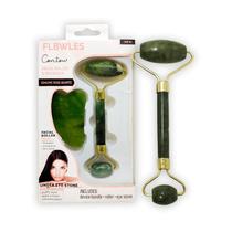Rolo Massageador Facial Pedra Quartzo Verde ClaroQE