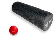 Rolo Massagem Foam Roller Eva 45Cm + Bola Lacrosse Odin Fit