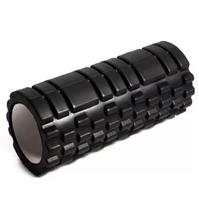 Rolo Massagem Liberação Miofascial Foam Roller Soltura Yoga Pilates - Preto