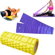 Rolo Massagem Muscular Corporal + 1 Faixa De Alongamento Incluso Rolo Massagem Muscular Corporal + 1 Faixa De Alongamento Incluso