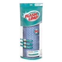 Rolo pano azul multiuso 50 peças - Flash Limp