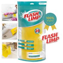ROLO PANO MULTIUSO AMARELO FLASH LIMP COM 25 UNIDADES DE 21x29cm