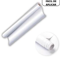 Rolo Papel Adesivo Liso Branco Vinil Contact Lavável Rolo Papel Adesivo Liso Branco Vinil Contact Lavável