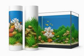 Rolo Papel de Parede Aquário 30cm x 15M Fundo Realista 3D Rolo Papel de Parede Aquário 30cm x 15M Fundo Realista 3D