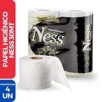 Rolo Papel Higiênico 30MTS Ness Folha Dupla - 4 Unidades