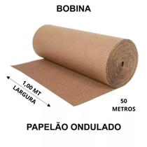 Rolo Papel Papelão Ondulado Obra Mudança Forração 1Mt X 50Mt Rolo Papel Papelão Ondulado Obra Mudança Forração 1Mt X 50Mt