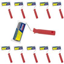 Rolo Para Pintura Espuma 9cm Com Cabo Roma 10 Unidades