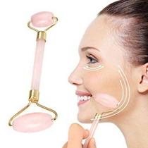 Rolo Pedra quartzo Rosa Massagem Facial Anti ruga Gua sha ( ROLO -ROSA )