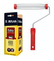 Rolo pintura para superficies rugosas extra pele de carneiro 23cm + garfo atlas