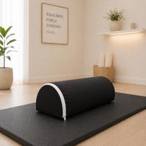 Rolo posicionador meia lua ortopédico fisioterapia exercício massagem com capa removível impermeável PRETO Rolo posicionador meia lua ortopédico fisioterapia exercício massagem com capa removível impermeável PRETO