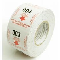 Rolo Senha C/2000 Numerada 000999 P/dispenser Senha Vermelho