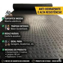 Rolo Tapete Moeda 2m X 80cm Antiderrapante Pets Academia Corredor
