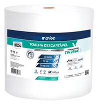 Rolo Wiper TW2544 com 450 Toalhas Banho Leito Branco Inoven Rolo Wiper TW2544 com 450 Toalhas Banho Leito Branco Inoven
