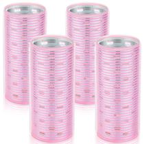 Rolos de cabelo WILLBOND para cabelos longos, núcleo de alumínio, 4 peças, rosa claro