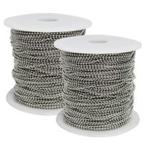 Rolos De Corrente Bolinha Prata 2mm P/ Chaveiro - 200 Metros Rolos De Corrente Bolinha Prata 2mm P/ Chaveiro - 200 Metros