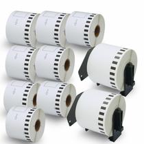Rolos de Etiquetas Compatíveis BETCKEY DK-2205 62mm x 30m Pacote com 10 Rolos de Etiquetas Compatíveis BETCKEY DK-2205 62mm x 30m Pacote com 10