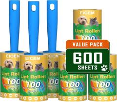 Rolos de fiapos EICEM Extra Sticky 600 folhas com 3 alças