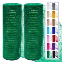 Rolos de fita de malha Deco Ableme Deco Green 10 cm x 9 m (2 unidades) Rolos de fita de malha Deco Ableme Deco Green 10 cm x 9 m (2 unidades)