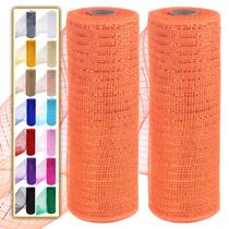 Rolos de fita Deco Mesh Ableme Deco Orange 10 cm x 9 m (2 unidades) Rolos de fita Deco Mesh Ableme Deco Orange 10 cm x 9 m (2 unidades)