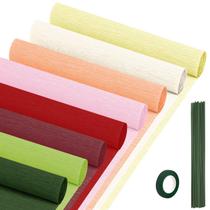 Rolos de papel crepom Nitelemn 8 cores, folhas de 25x250 cm Rolos de papel crepom Nitelemn 8 cores, folhas de 25x250 cm