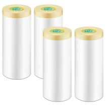 Rolos de plástico para pintores com fita Gyfent 8,9 pés x 89 pés (4 rolos)