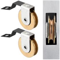 Rolos de porta de tela deslizante Threlaco, pacote com 4, aço inoxidável de 2,54 cm