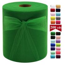 Rolos de tecido de tule IONTACH verde esmeralda 15cm x 183m