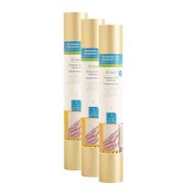 Rolos de vinil Cricut Shimmer Permanent Gold, pacote com 3 rolos de 1,2 m
