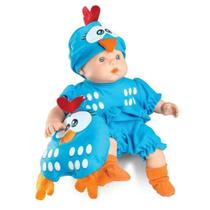 Roma boneca da galinha pintadinha mini baby com travesseiro - Roma Brinquedos