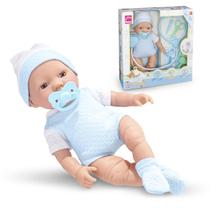 Roma Brinquedos Bebê Bebezinho Real Azul 5682