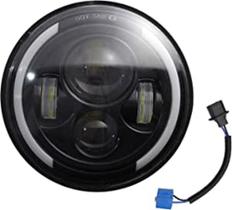 Romacci Substituição de farol dianteiro de LED redondo de 7 polegadas de 1 unidade