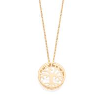 Rommanel 532476 Árvore Da Vida Gargantilha Feminina Banhada Ouro 18k