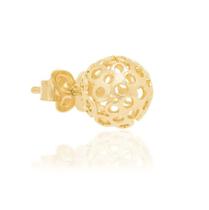 Rommanel Brinco Bolinha Trabalhada.ouro 18k 525122